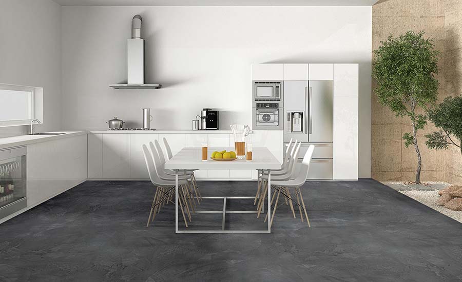 Graphite Dulux Creativo Microcement Kitchen